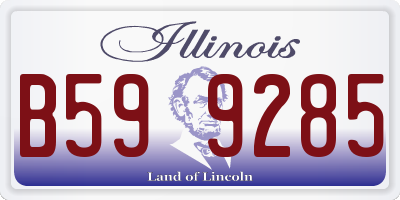 IL license plate B599285