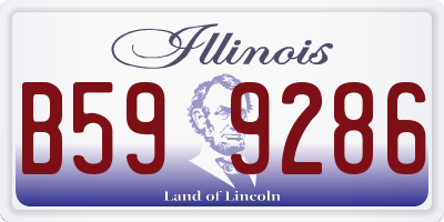 IL license plate B599286