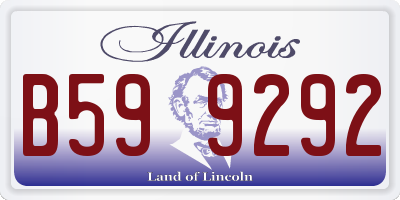 IL license plate B599292