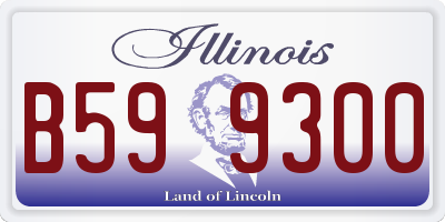 IL license plate B599300
