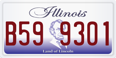 IL license plate B599301
