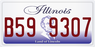IL license plate B599307