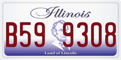 IL license plate B599308