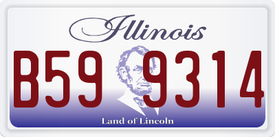 IL license plate B599314
