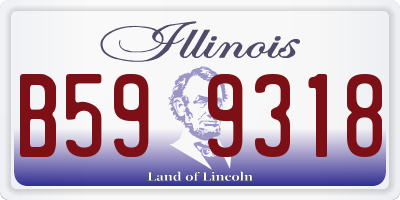 IL license plate B599318