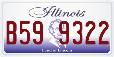 IL license plate B599322