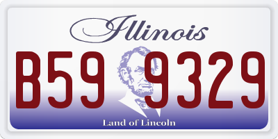 IL license plate B599329