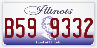 IL license plate B599332
