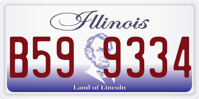 IL license plate B599334