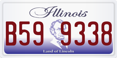 IL license plate B599338
