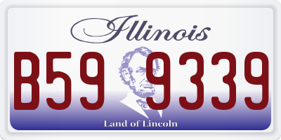 IL license plate B599339