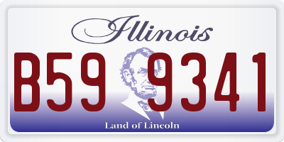 IL license plate B599341