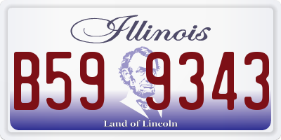 IL license plate B599343