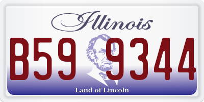 IL license plate B599344