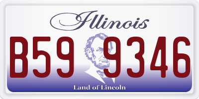 IL license plate B599346