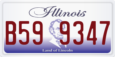 IL license plate B599347