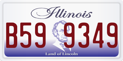 IL license plate B599349