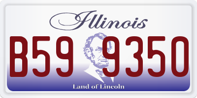 IL license plate B599350