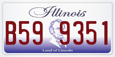 IL license plate B599351