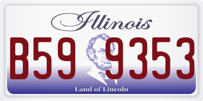 IL license plate B599353