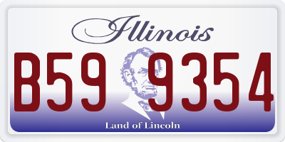 IL license plate B599354