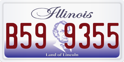IL license plate B599355