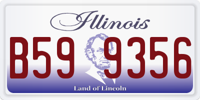 IL license plate B599356