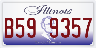 IL license plate B599357