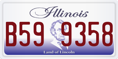 IL license plate B599358