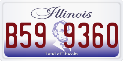 IL license plate B599360