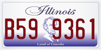 IL license plate B599361