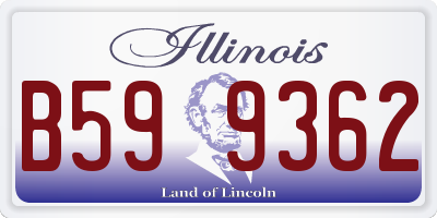 IL license plate B599362