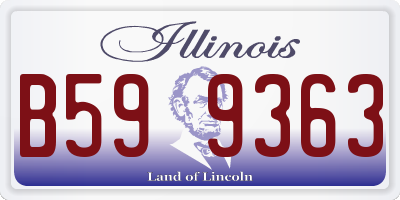 IL license plate B599363