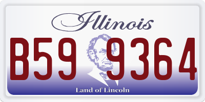 IL license plate B599364
