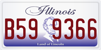 IL license plate B599366