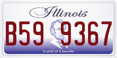 IL license plate B599367