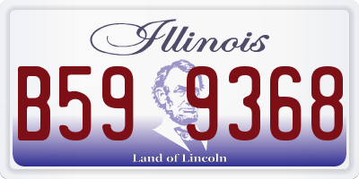 IL license plate B599368