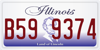 IL license plate B599374