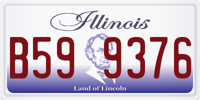 IL license plate B599376