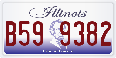 IL license plate B599382
