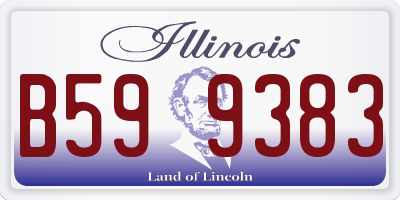 IL license plate B599383