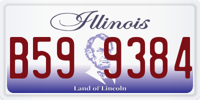 IL license plate B599384
