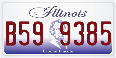 IL license plate B599385