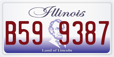IL license plate B599387