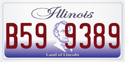 IL license plate B599389