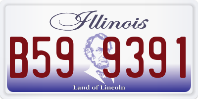 IL license plate B599391