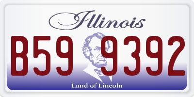 IL license plate B599392