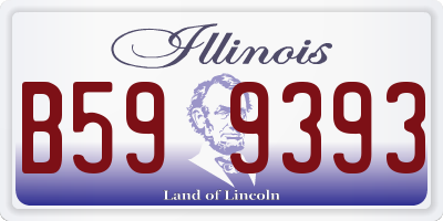 IL license plate B599393