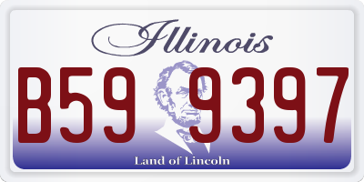 IL license plate B599397