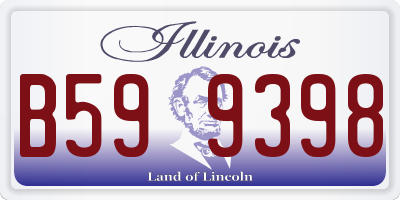 IL license plate B599398